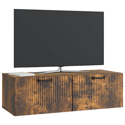 Wall-Mounted TV Cabinet Smoked Oak 98 x 41 x 30 cm