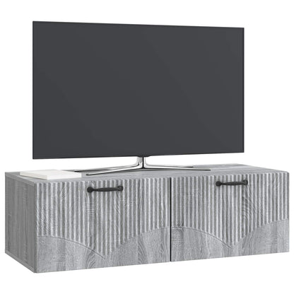 Wall-Mounted TV Cabinet Grey Sonoma 98 x 41 x 30 cm