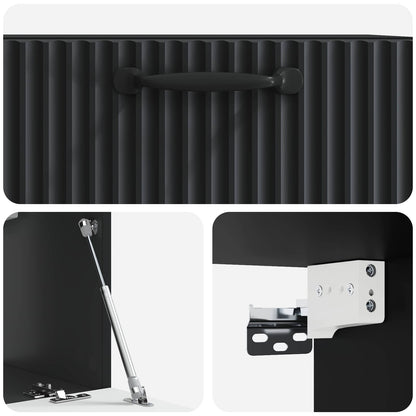 Wall-Mounted TV Cabinet Black 59.5 x 31 x 30 cm Engineered Wood
