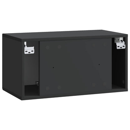 Wall-Mounted TV Cabinet Black 59.5 x 31 x 30 cm Engineered Wood