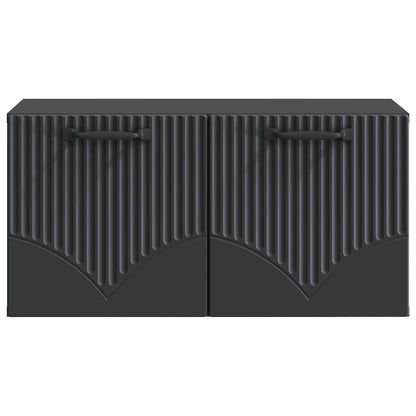 Wall-Mounted TV Cabinet Black 59.5 x 31 x 30 cm Engineered Wood