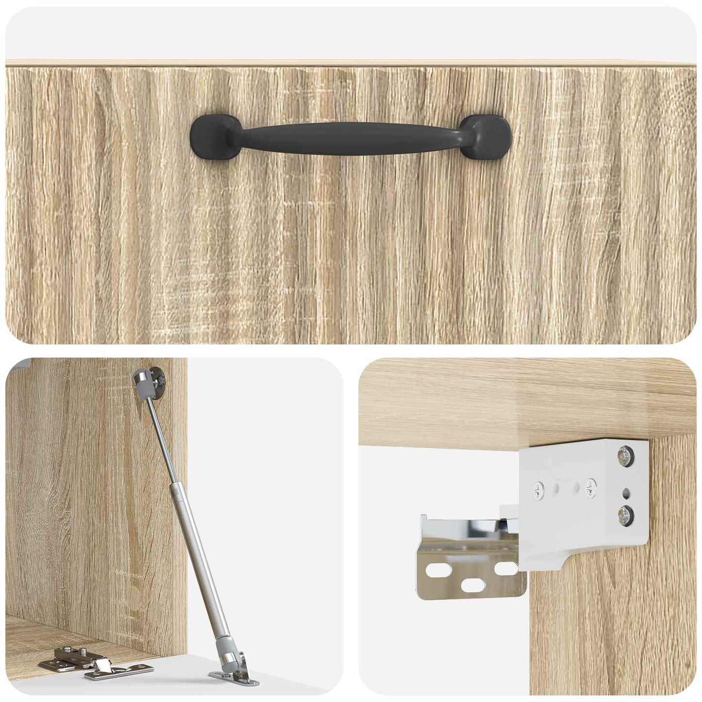 Wall-Mounted TV Cabinet Sonoma Oak 59.5 x 31 x 30 cm