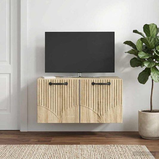 Wall-Mounted TV Cabinet Sonoma Oak 59.5 x 31 x 30 cm
