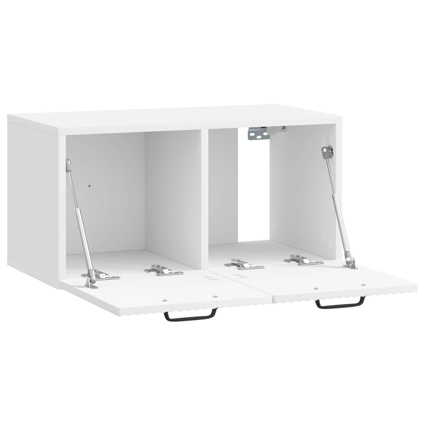 Wall-Mounted TV Cabinet High Gloss White 59.5 x 31 x 30 cm