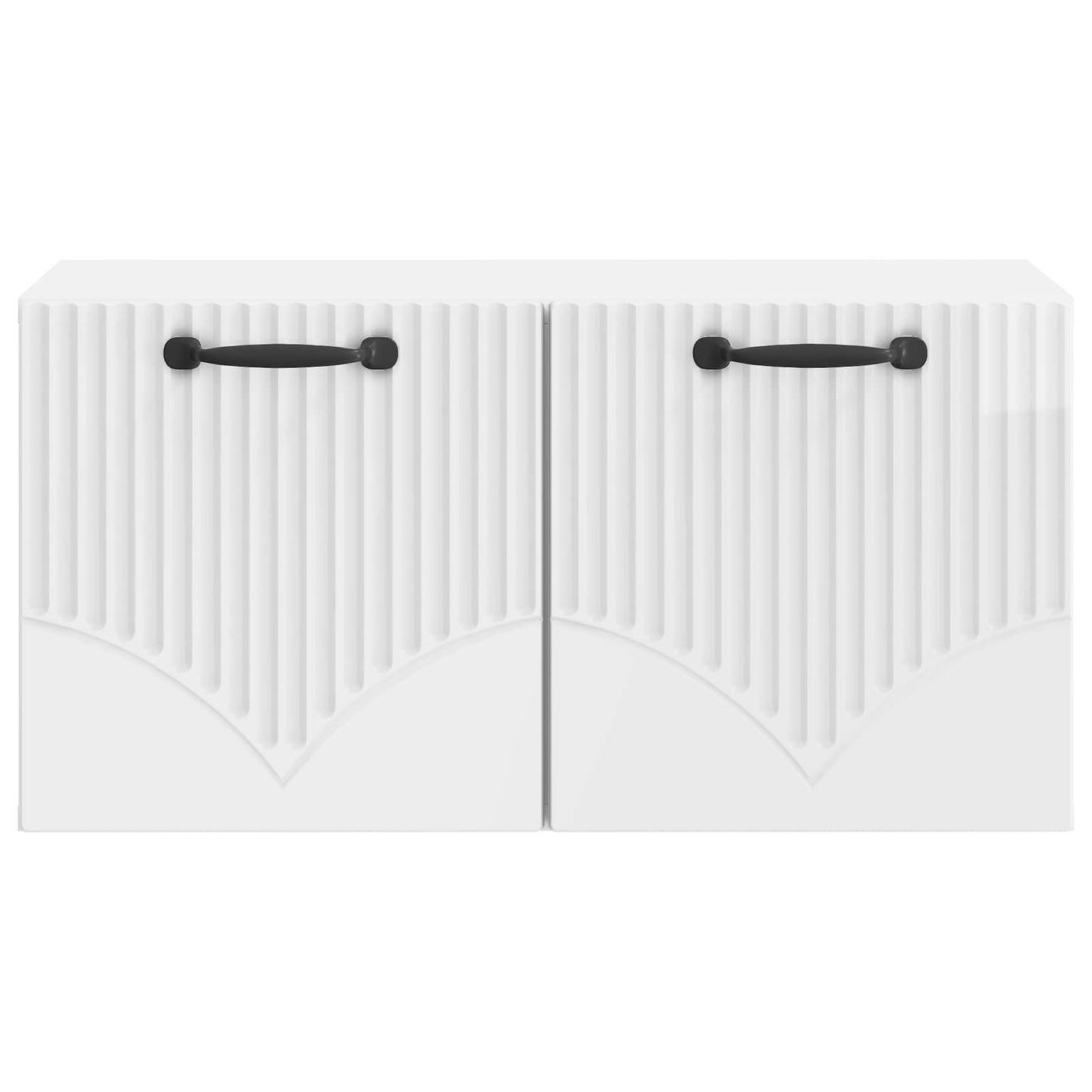Wall-Mounted TV Cabinet High Gloss White 59.5 x 31 x 30 cm