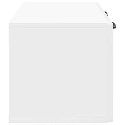 Wall-Mounted TV Cabinet High Gloss White 59.5 x 31 x 30 cm
