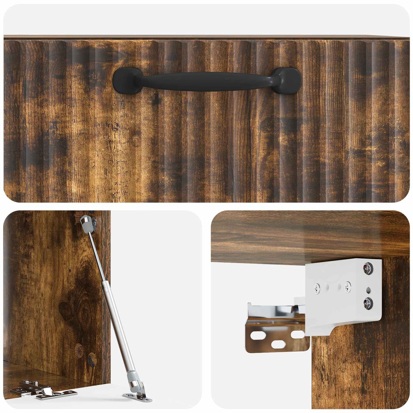 Wall-Mounted TV Cabinet Smoked Oak 59.5 x 31 x 30 cm