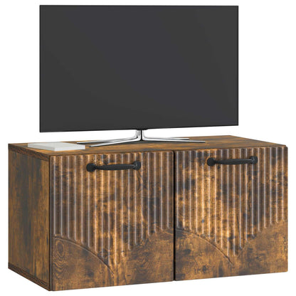 Wall-Mounted TV Cabinet Smoked Oak 59.5 x 31 x 30 cm