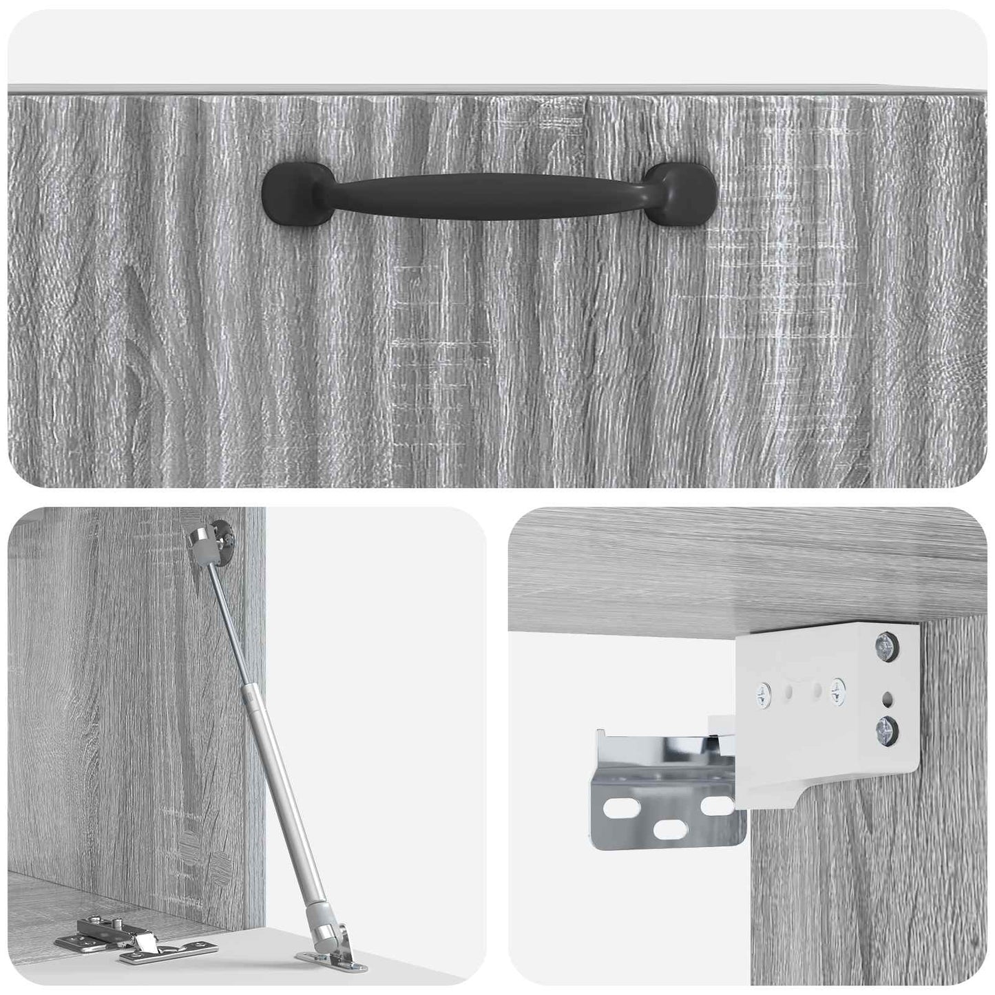 Wall-Mounted TV Cabinet Grey Sonoma 59.5 x 31 x 30 cm