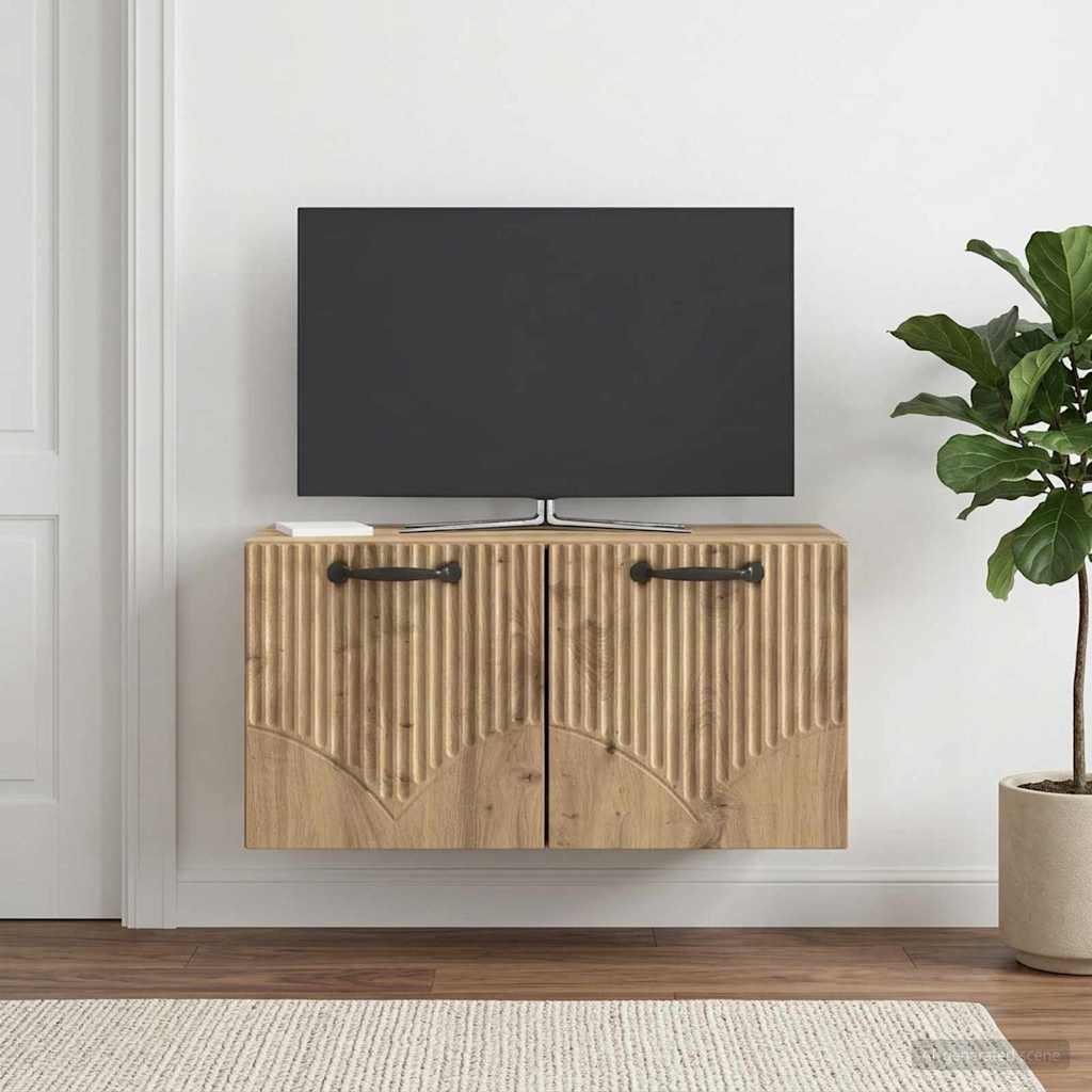 Wall-Mounted TV Cabinet Artisan Oak 59.5 x 31 x 30 cm