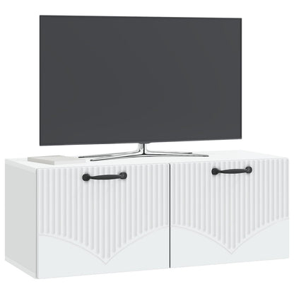 Wall-Mounted TV Cabinet White 78.5 x 31 x 30 cm Engineered Wood