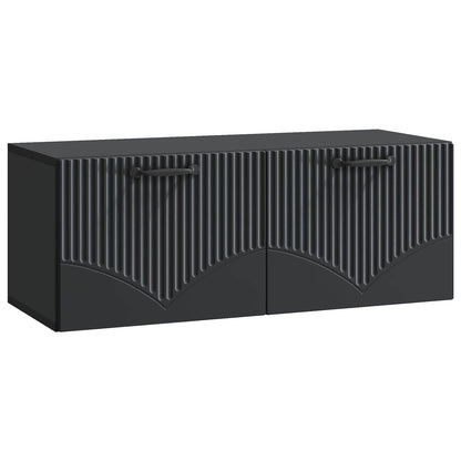Wall-Mounted TV Cabinet Black 78.5 x 31 x 30 cm Engineered Wood