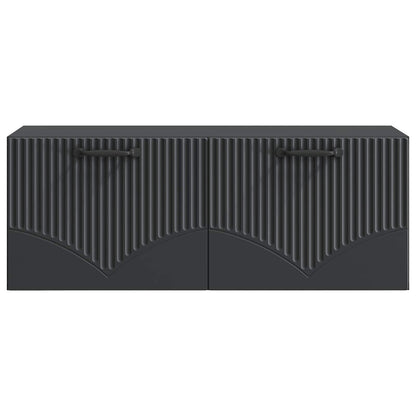 Wall-Mounted TV Cabinet Black 78.5 x 31 x 30 cm Engineered Wood