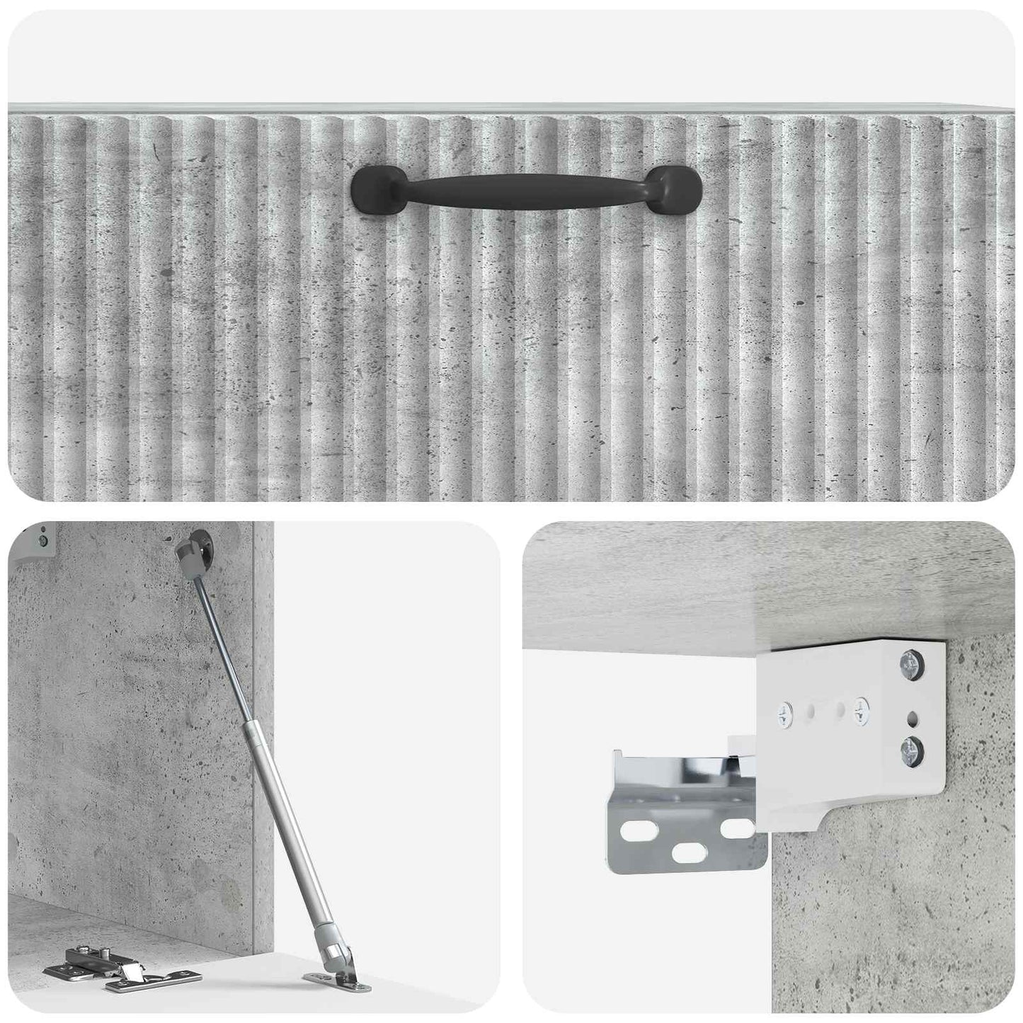 Wall-Mounted TV Cabinet Concrete Grey 78.5 x 31 x 30 cm