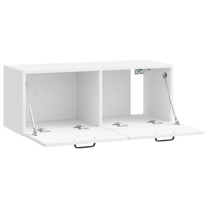 Wall-Mounted TV Cabinet High Gloss White 78.5 x 31 x 30 cm