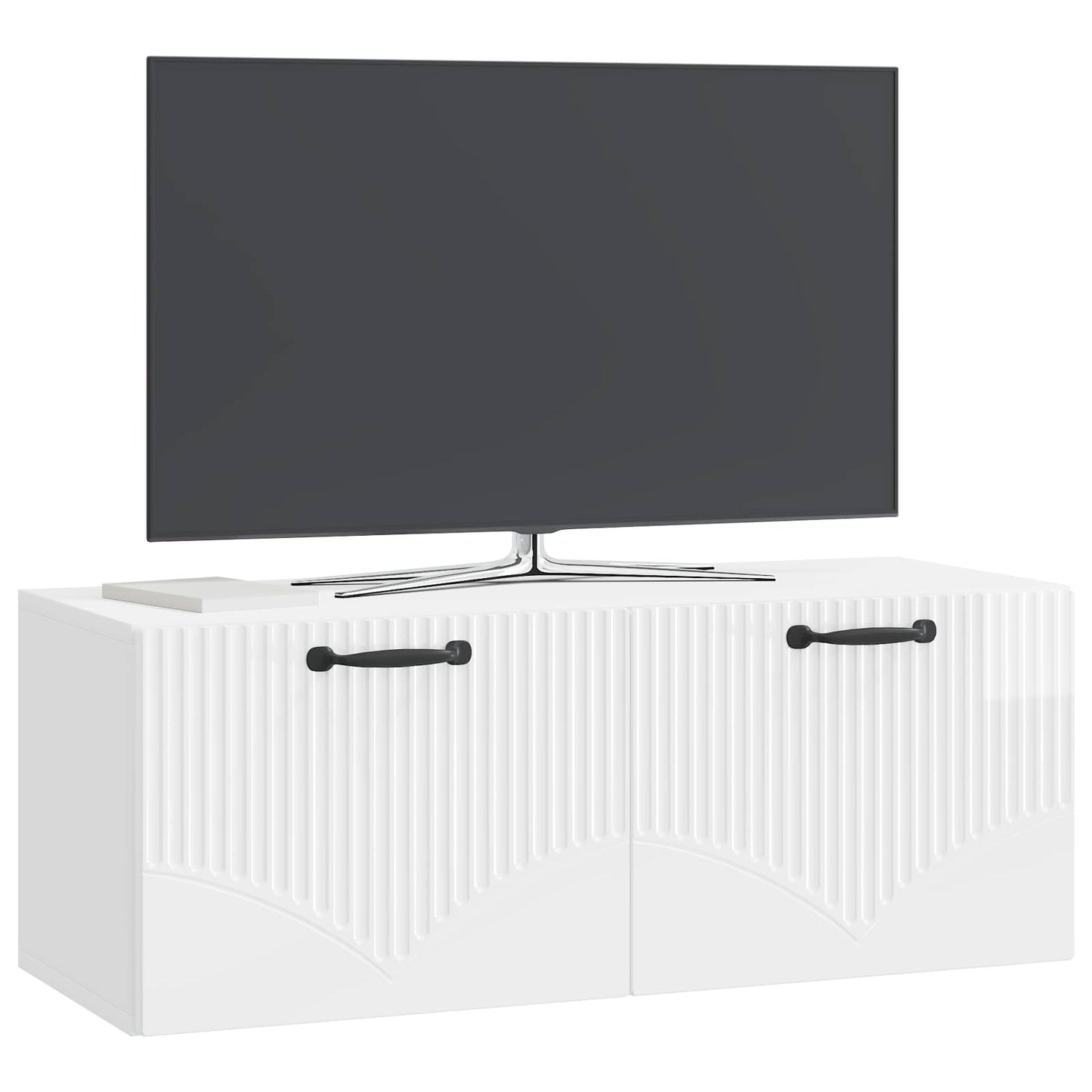 Wall-Mounted TV Cabinet High Gloss White 78.5 x 31 x 30 cm