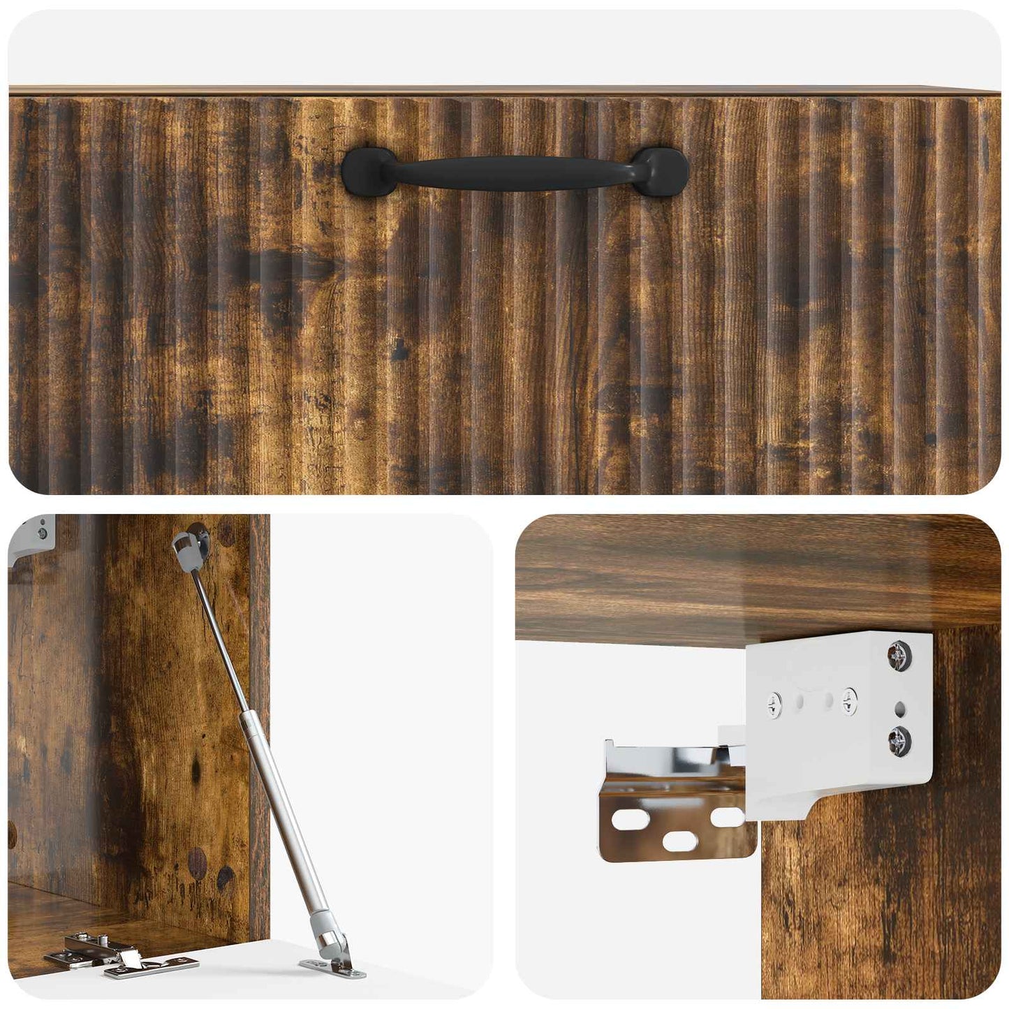 Wall-Mounted TV Cabinet Smoked Oak 78.5 x 31 x 30 cm
