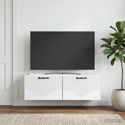 Wall-Mounted TV Cabinet White 98 x 31 x 30 cm Engineered Wood