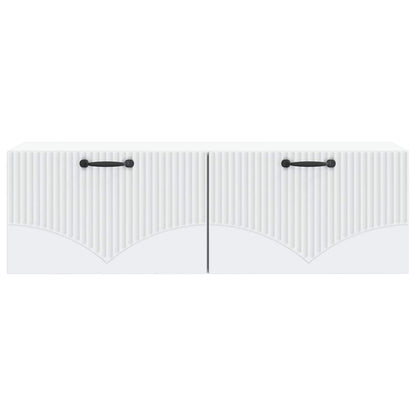 Wall-Mounted TV Cabinet White 98 x 31 x 30 cm Engineered Wood