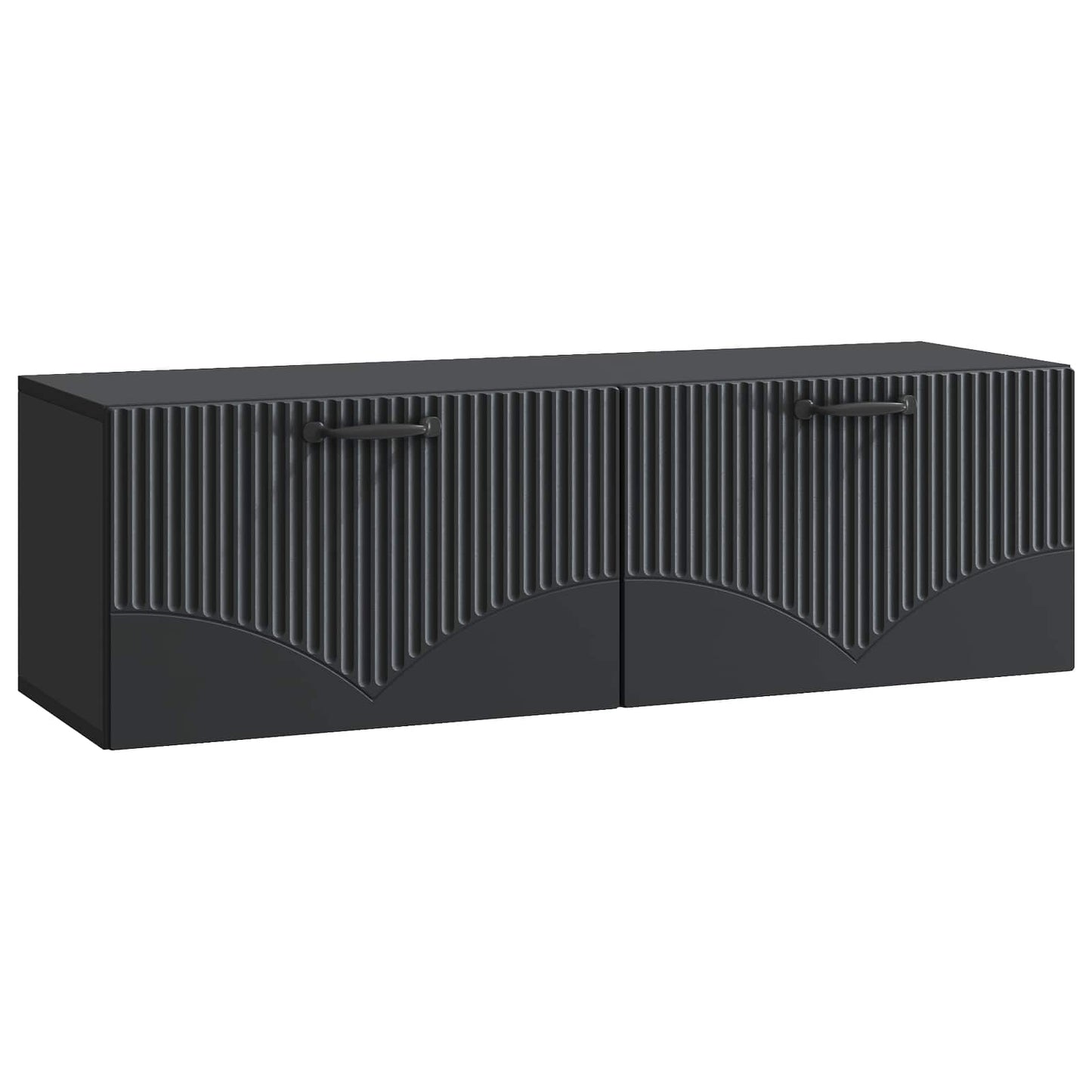 Wall-Mounted TV Cabinet Black 98 x 31 x 30 cm Engineered Wood