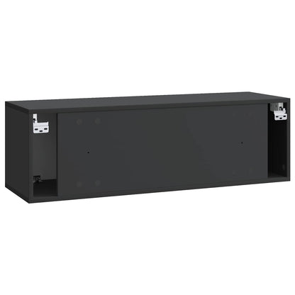 Wall-Mounted TV Cabinet Black 98 x 31 x 30 cm Engineered Wood