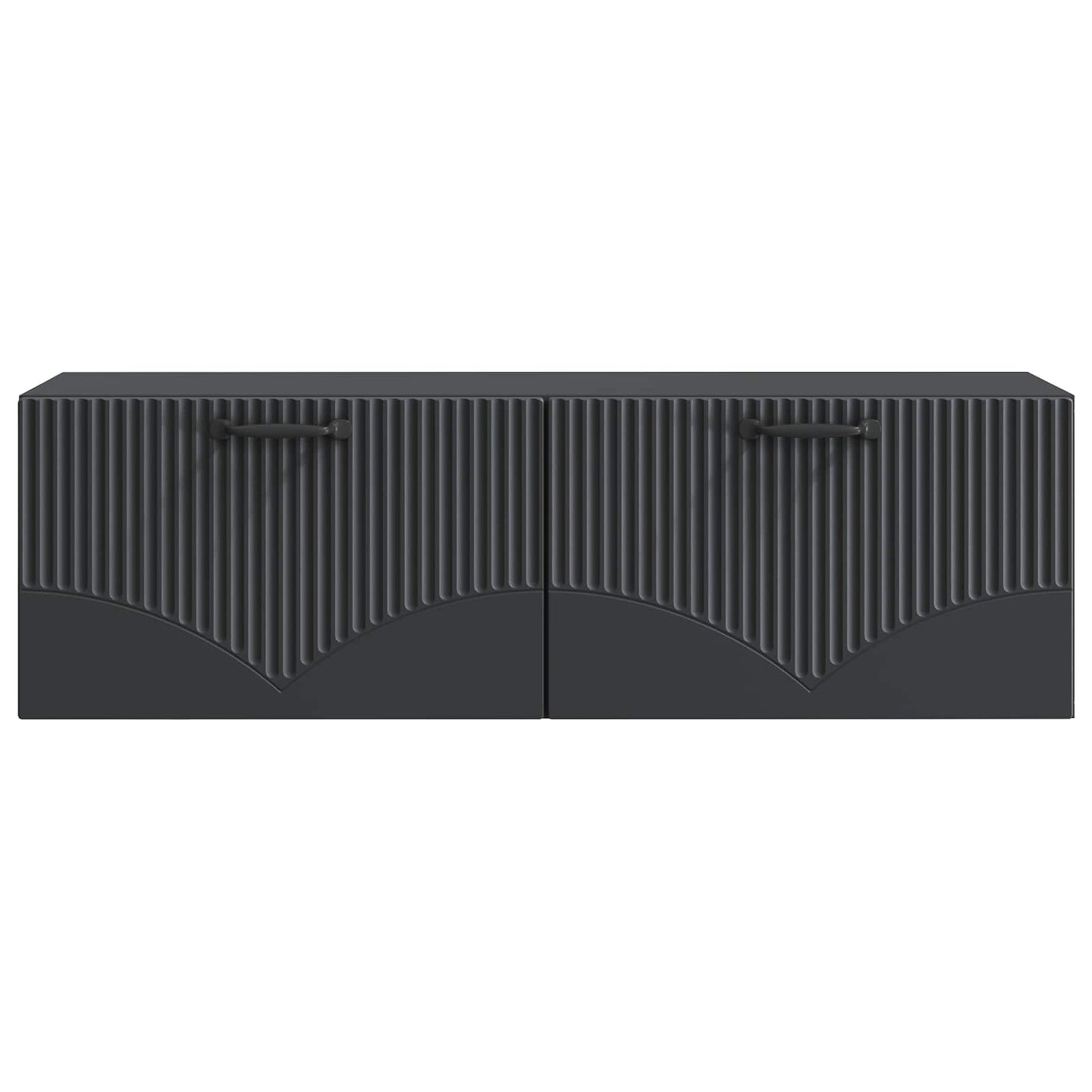 Wall-Mounted TV Cabinet Black 98 x 31 x 30 cm Engineered Wood