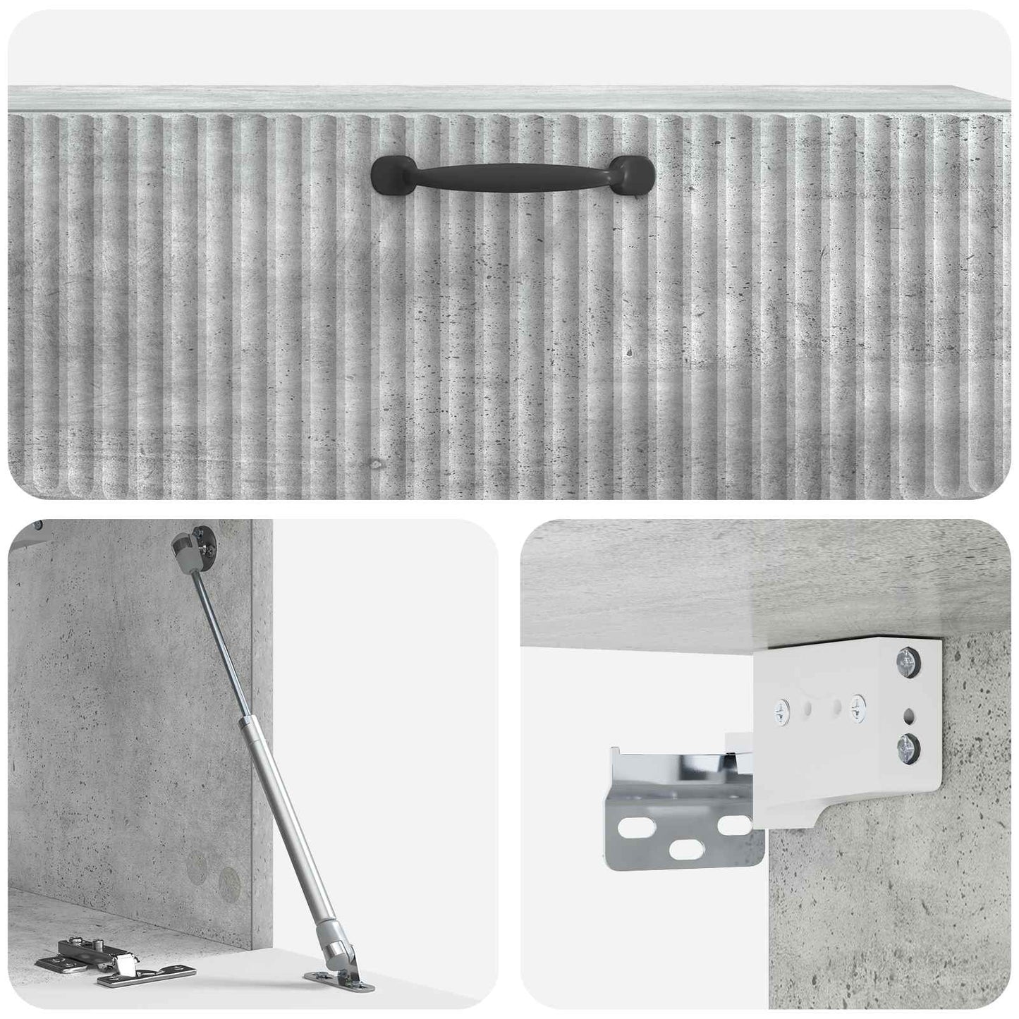 Wall-Mounted TV Cabinet Concrete Grey 98 x 31 x 30 cm