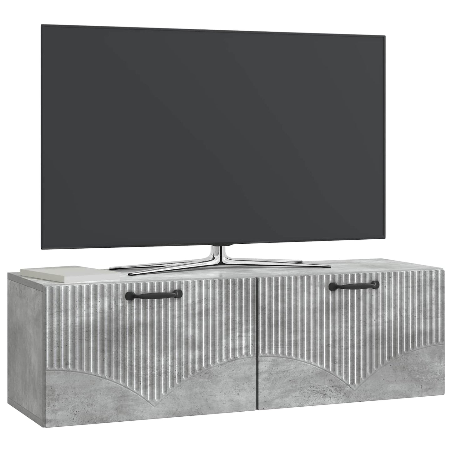 Wall-Mounted TV Cabinet Concrete Grey 98 x 31 x 30 cm