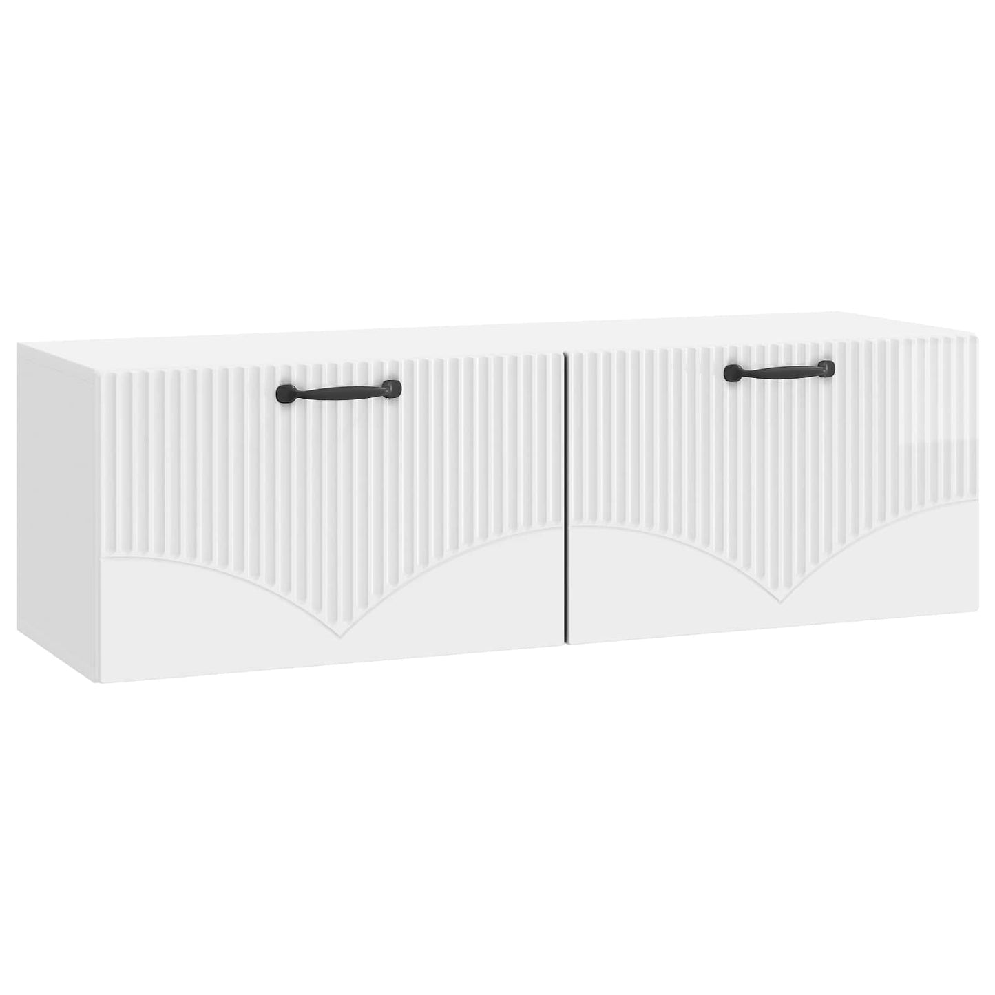 Wall-Mounted TV Cabinet High Gloss White 98 x 31 x 30 cm