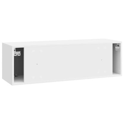 Wall-Mounted TV Cabinet High Gloss White 98 x 31 x 30 cm