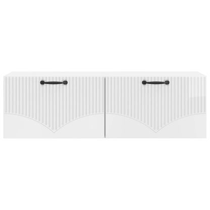 Wall-Mounted TV Cabinet High Gloss White 98 x 31 x 30 cm