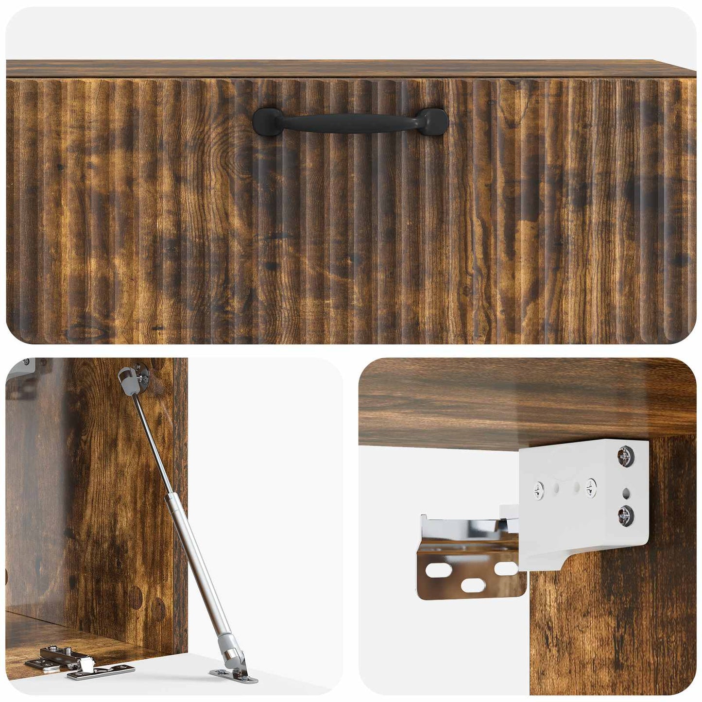 Wall-Mounted TV Cabinet Smoked Oak 98 x 31 x 30 cm