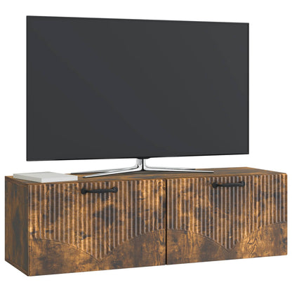 Wall-Mounted TV Cabinet Smoked Oak 98 x 31 x 30 cm