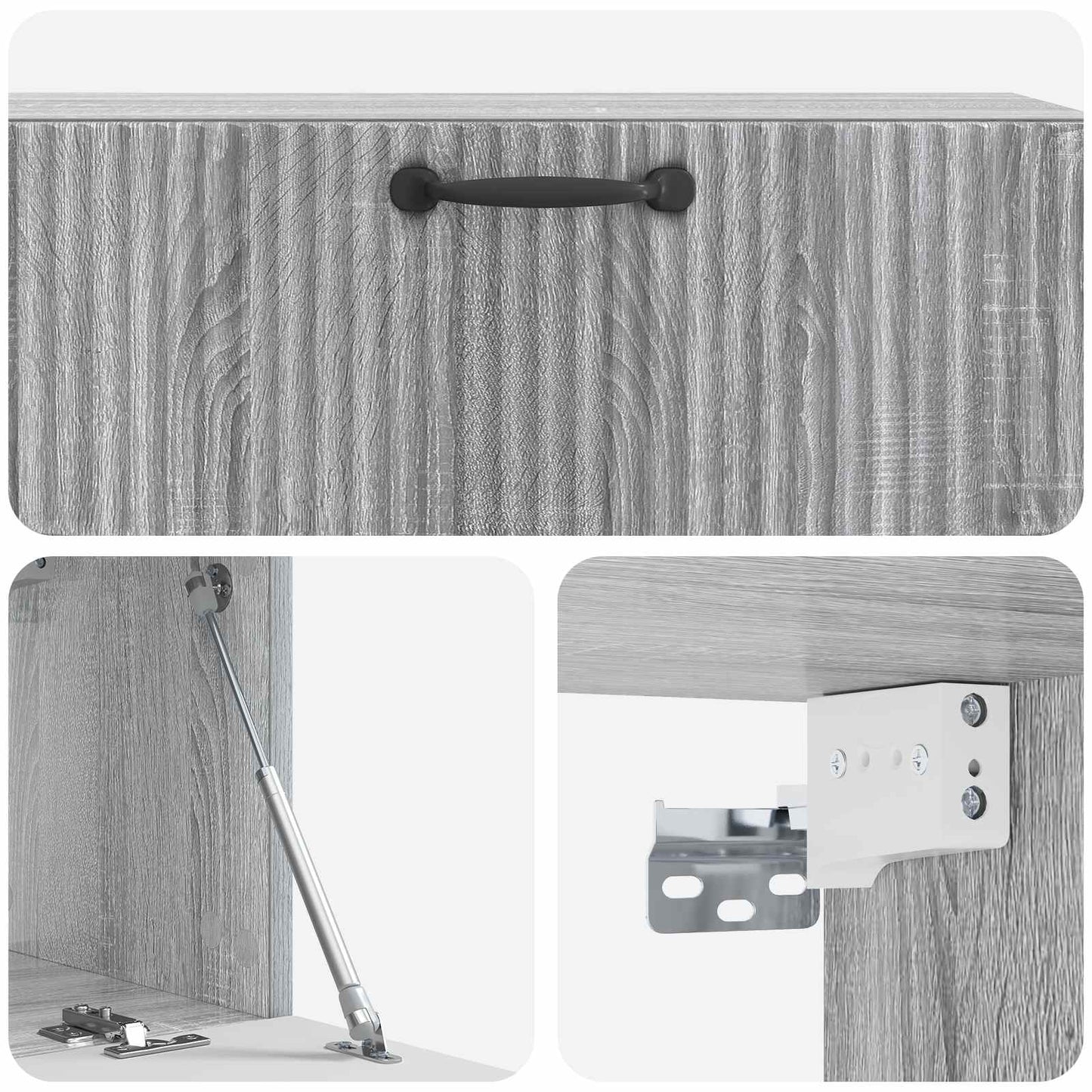 Wall-Mounted TV Cabinet Grey Sonoma 98 x 31 x 30 cm