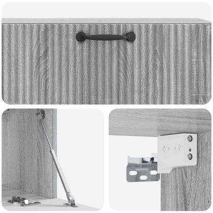 Wall-Mounted TV Cabinet Grey Sonoma 98 x 31 x 30 cm