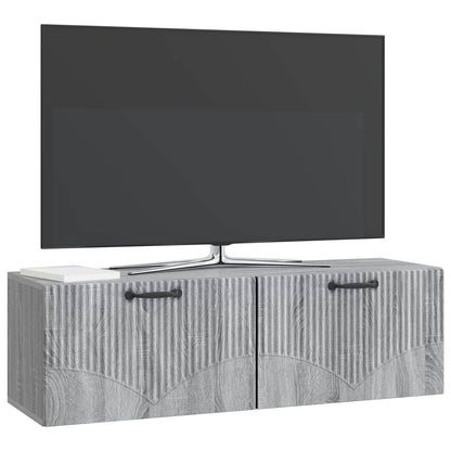 Wall-Mounted TV Cabinet Grey Sonoma 98 x 31 x 30 cm