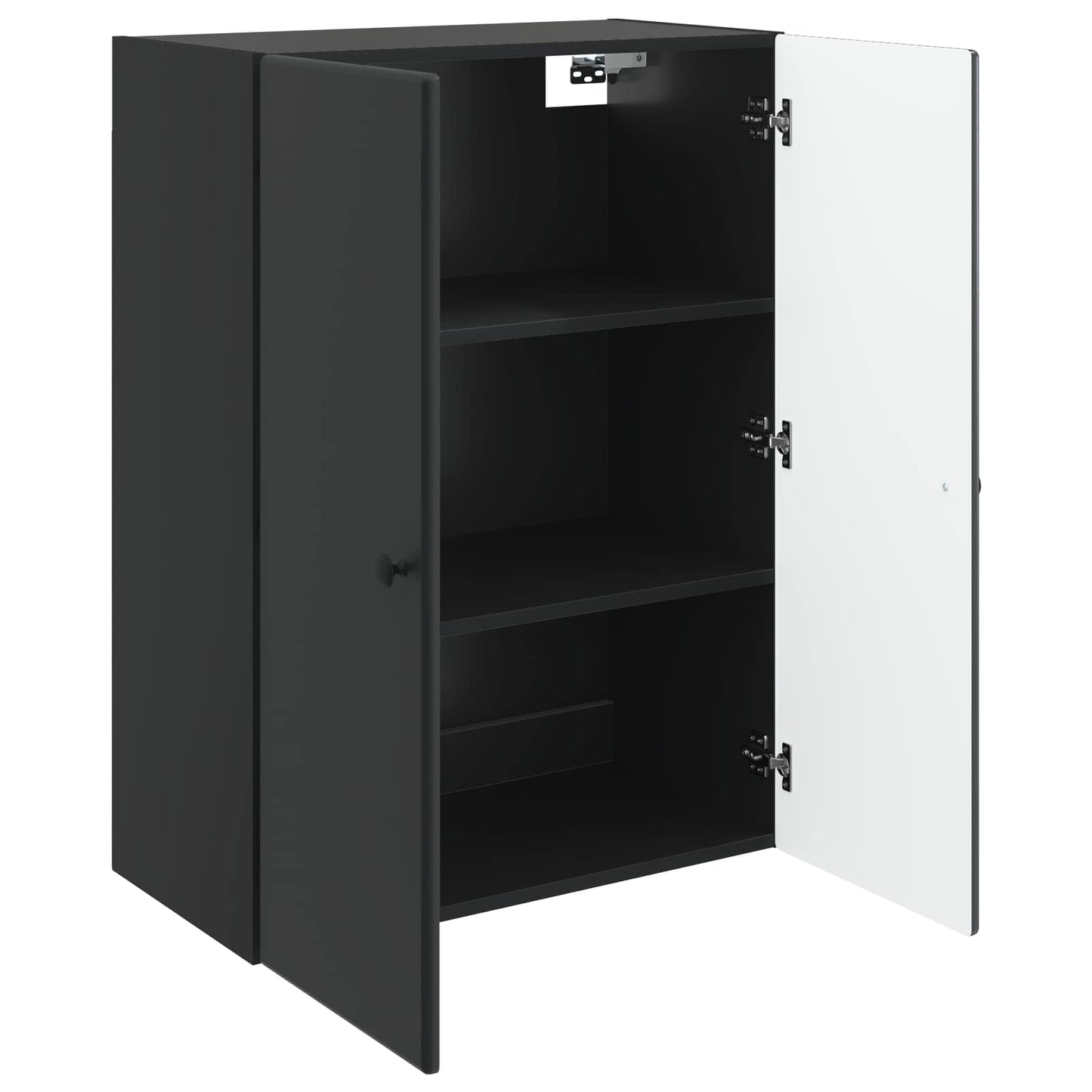 Wall-Mounted Cabinet 66 x 34.5 x 90 cm Engineered Wood Black