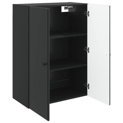 Wall-Mounted Cabinet Black 66 x 34.5 x 90 cm Engineered Wood