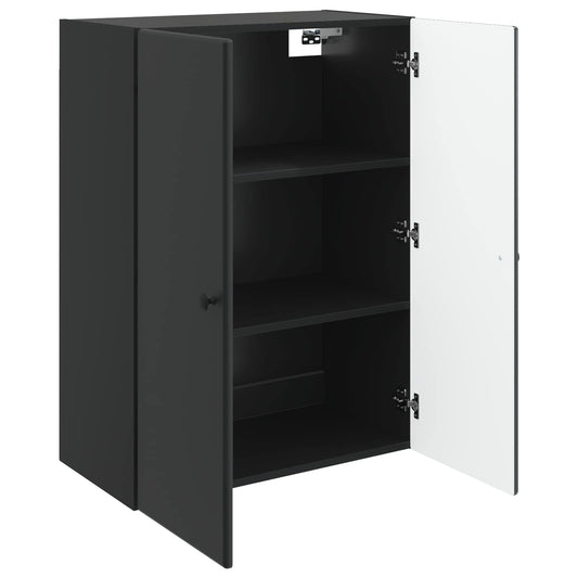 Wall-Mounted Cabinet Black 66 x 34.5 x 90 cm Engineered Wood