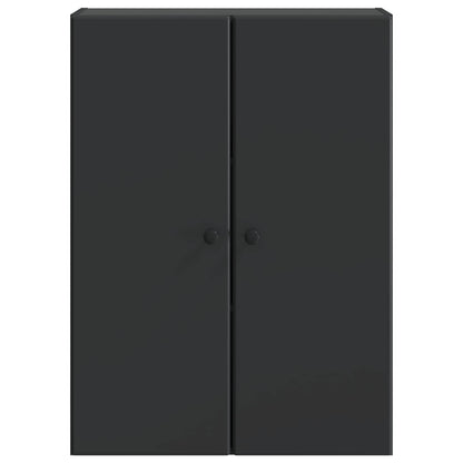 Wall-Mounted Cabinet 66 x 34.5 x 90 cm Engineered Wood Black