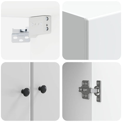 Wall-Mounted Cabinet High Gloss White 66 x 34.5 x 90 cm