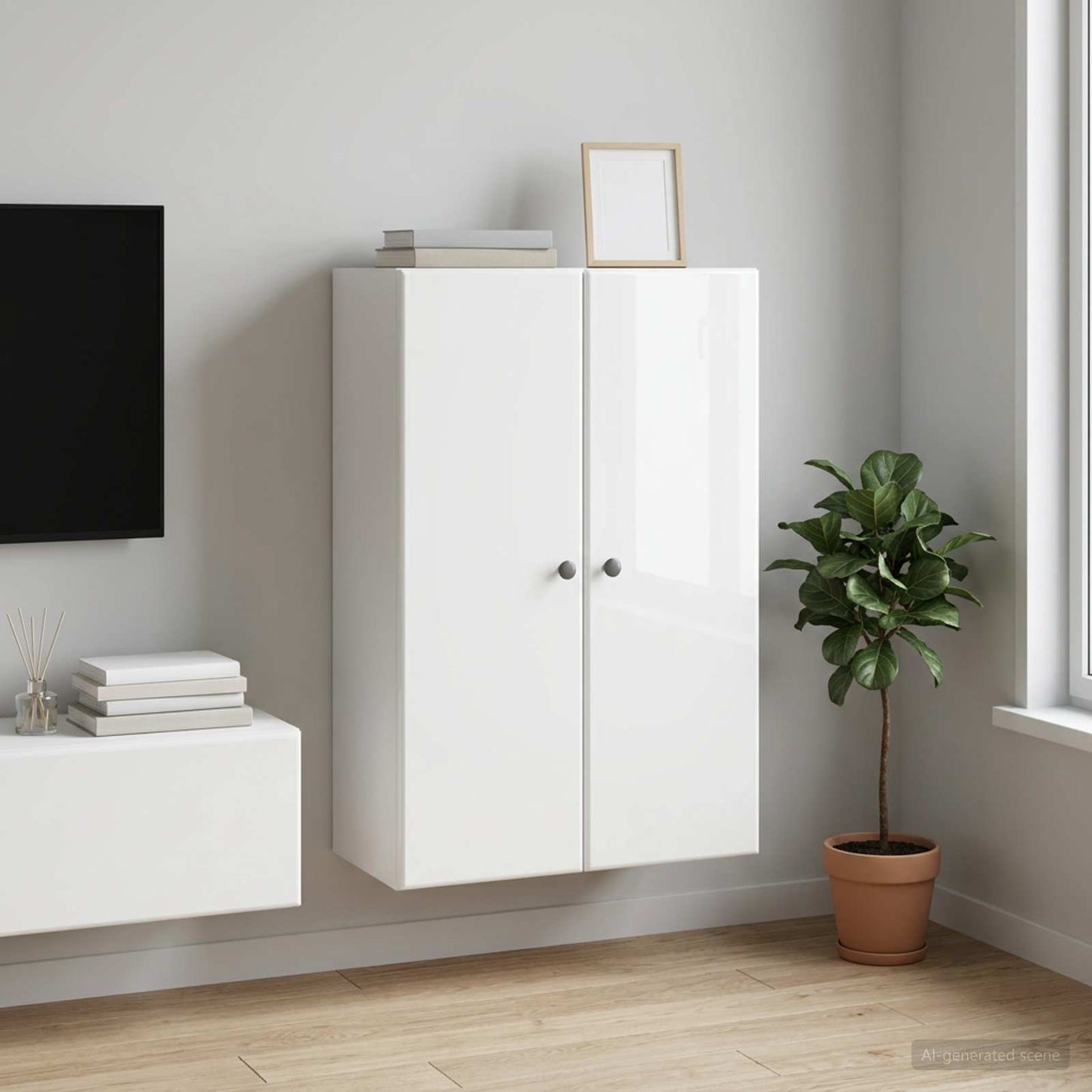 Wall-Mounted Cabinet 66 x 34.5 x 90 cm Engineered Wood