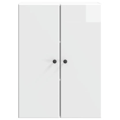 Wall-Mounted Cabinet High Gloss White 66 x 34.5 x 90 cm