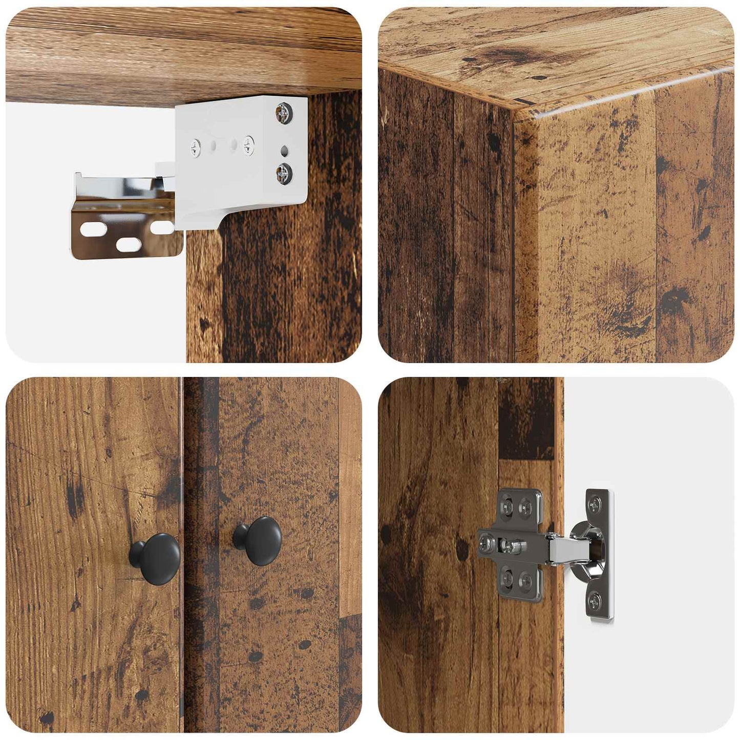 Wall-Mounted Cabinet 66 x 34.5 x 90 cm Engineered Wood Old Wood