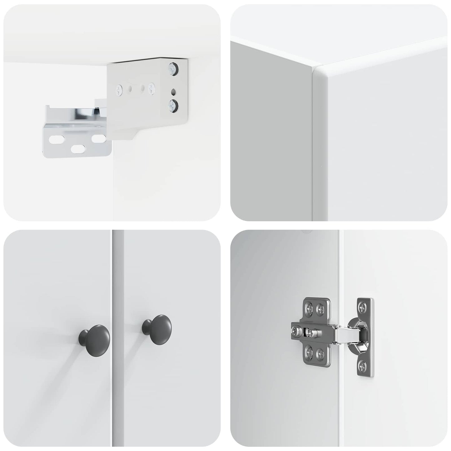 Wall-Mounted Cabinet White 59 x 31 x 60 cm Engineered Wood