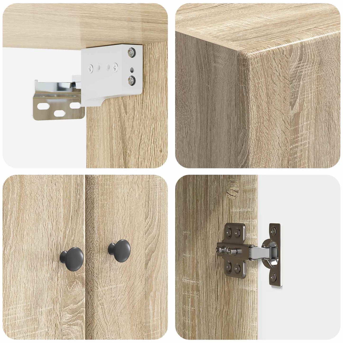 Wall-Mounted Cabinet 59 x 31 x 60 cm Engineered Wood Sonoma Oak