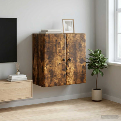 Wall-Mounted Cabinet 59 x 31 x 60 cm Engineered Wood Smoked Oak