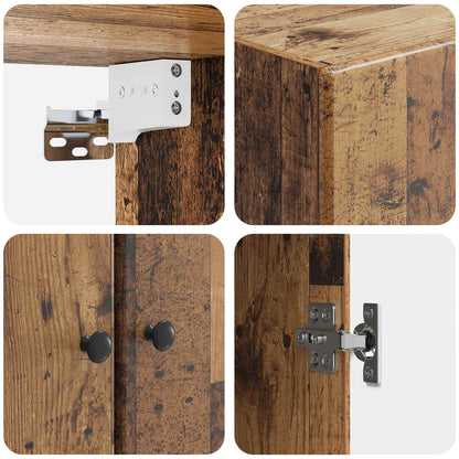 Wall-Mounted Cabinet 59 x 31 x 60 cm Engineered Wood Old Wood