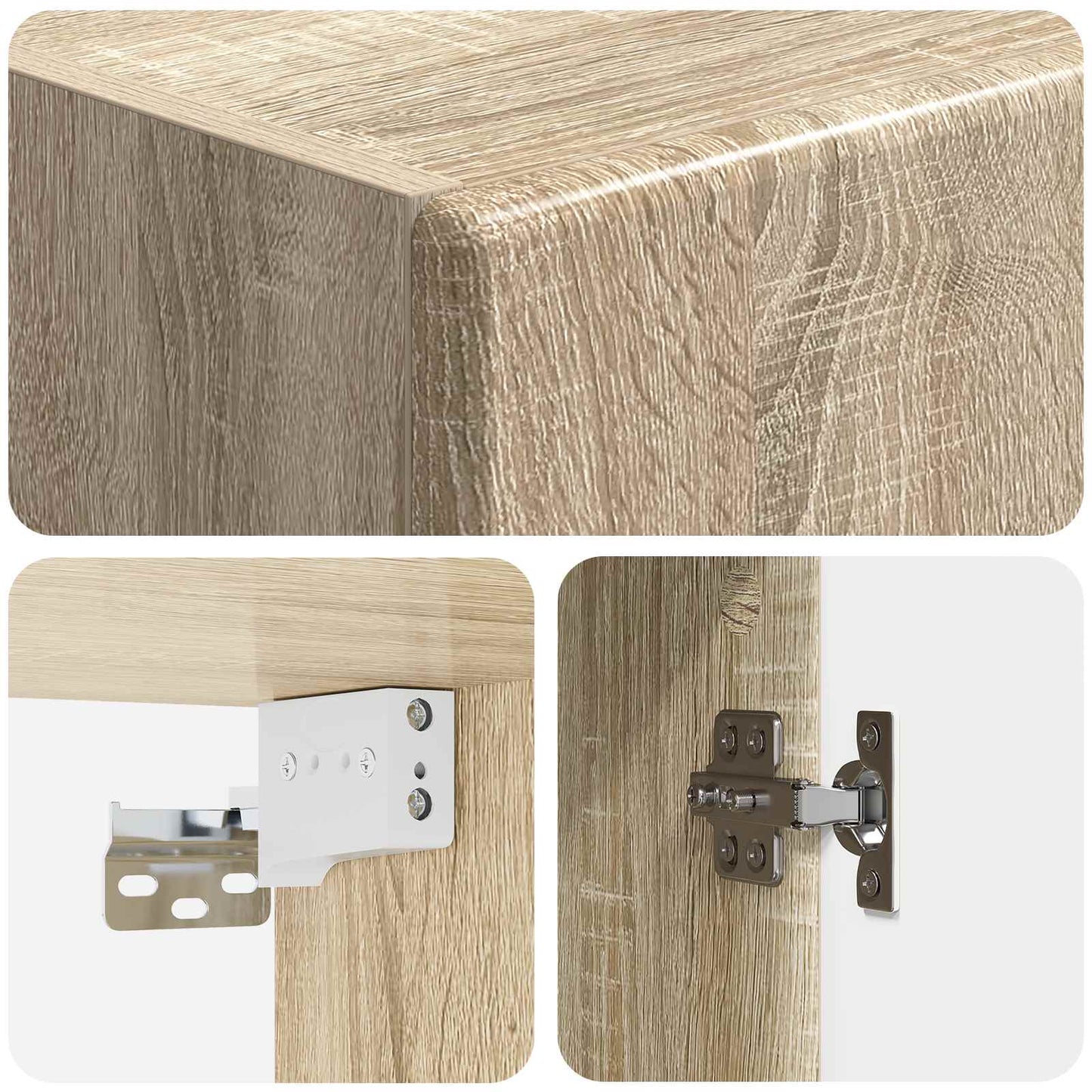 Wall-Mounted Cabinet 33 x 34.5 x 90 cm Engineered Wood