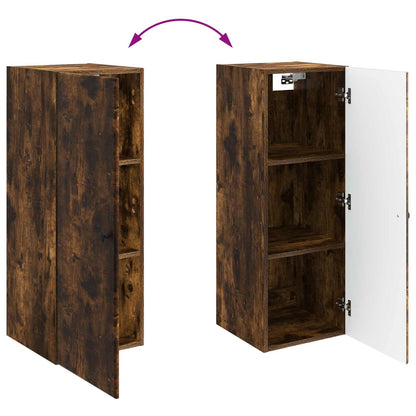 Wall-Mounted Cabinet Smoked Oak 33 x 34.5 x 90 cm